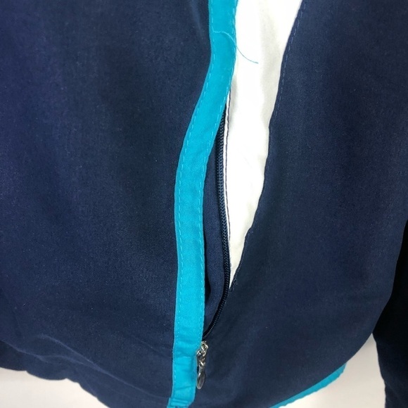 Studio Works Navy blue casual athleisure hooded zip front jacket size Medium - Picture 3 of 11